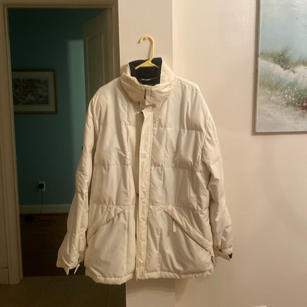 Men’s winter polo cream class snow/ski jacket polyester and lined